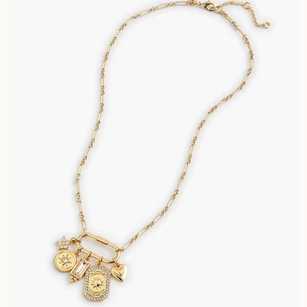 J. Crew Carabiner Charm Necklace. Length: 18